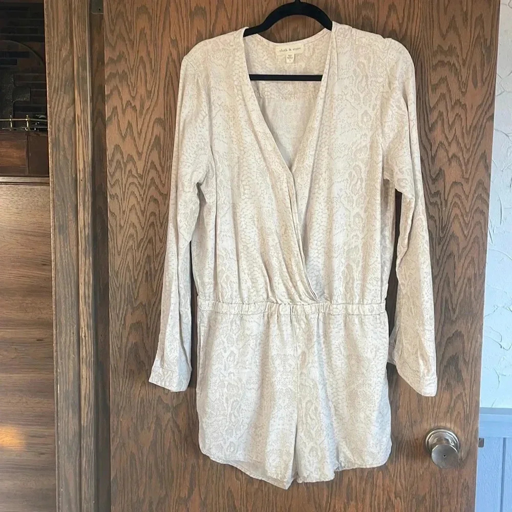 Tan Cloth & Stone Romper L